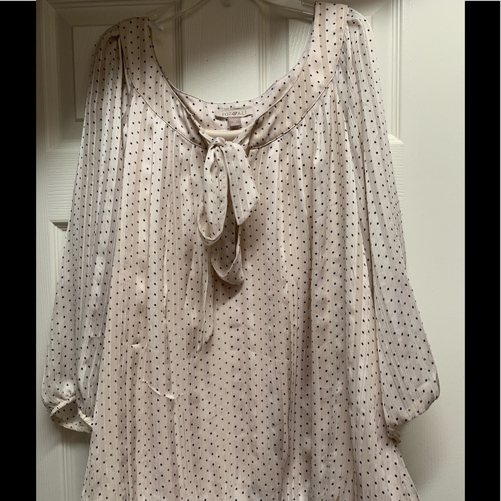 Beautiful Beige Blouse with neck tie